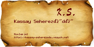 Kassay Seherezádé névjegykártya